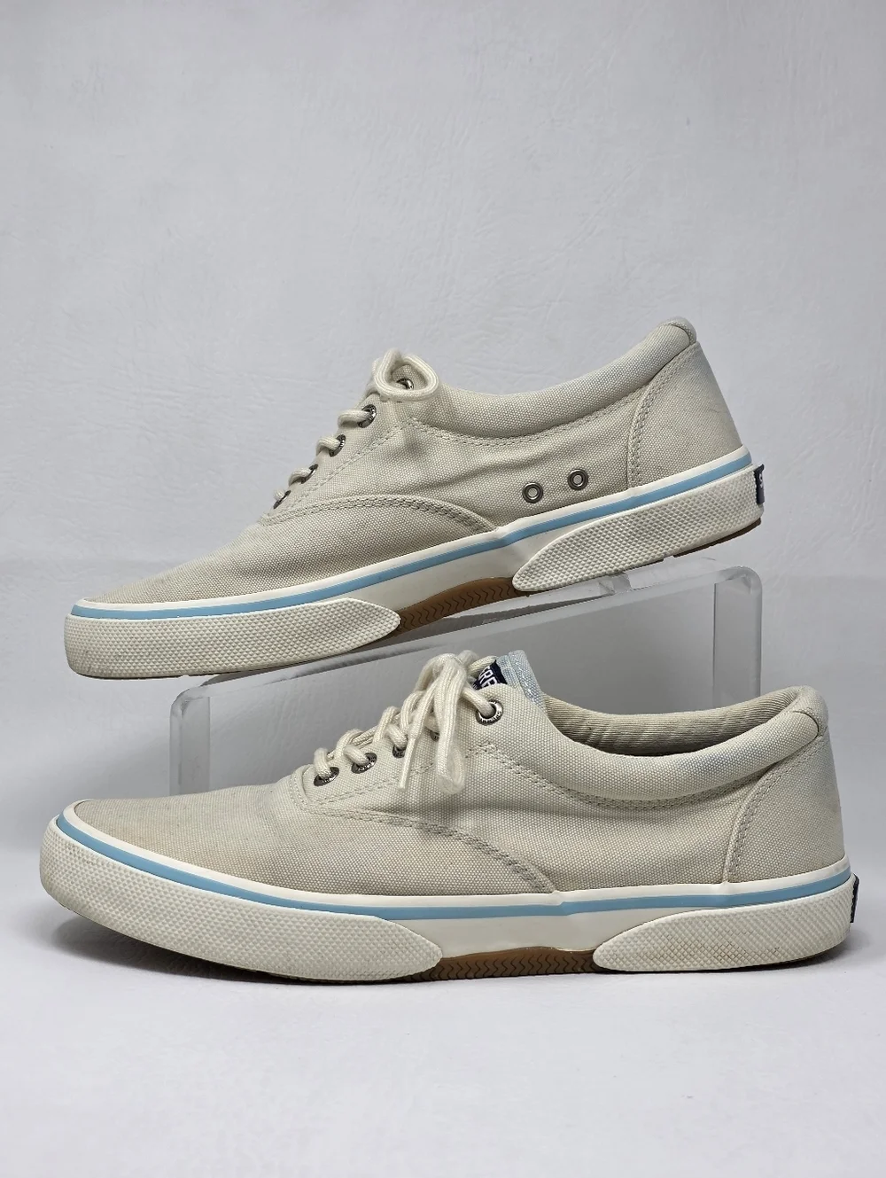 Sperry Striper II CVO Men's Size 8.5 White Canvas Top Sider Sneaker Pre-owned